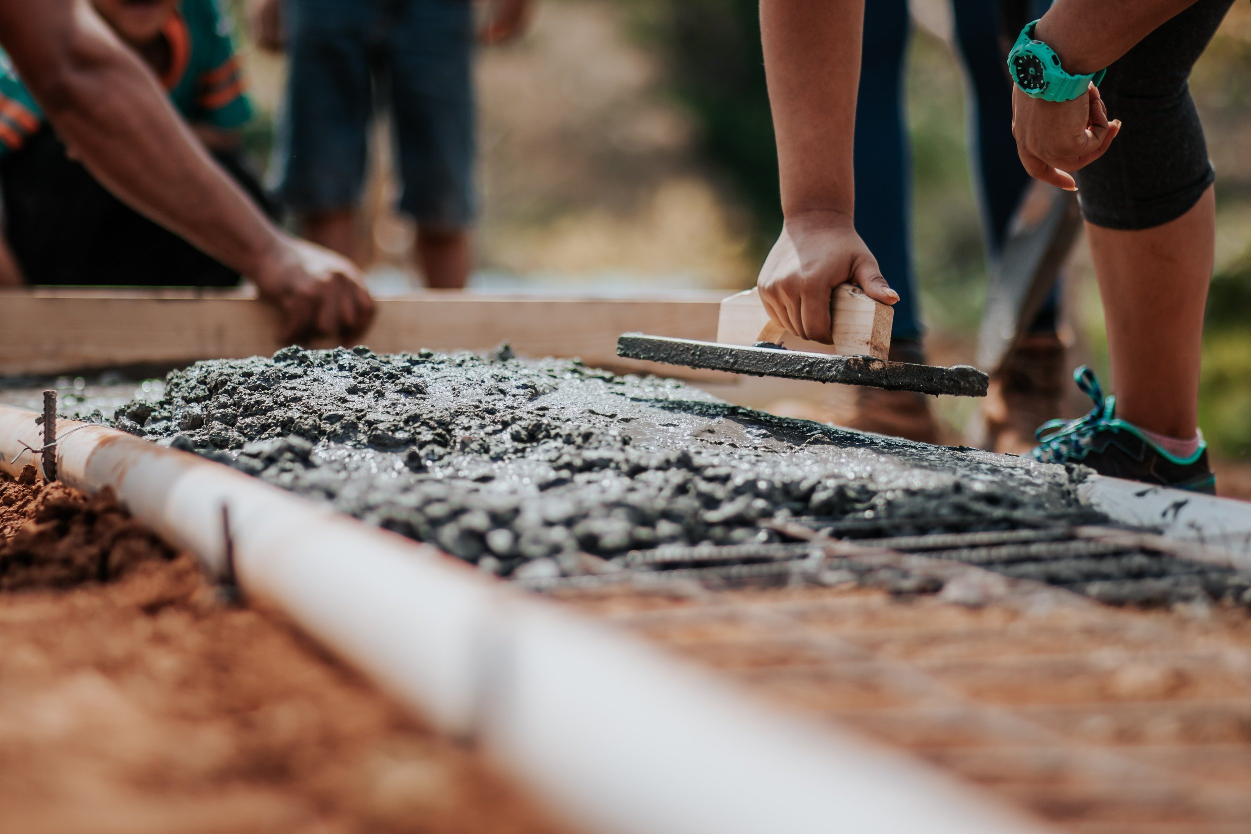 A group of people working on a construction project.